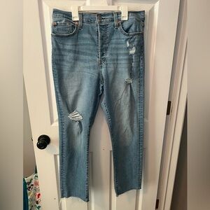 Women’s Levi Wedgie Straight Blue Jeans Size 32